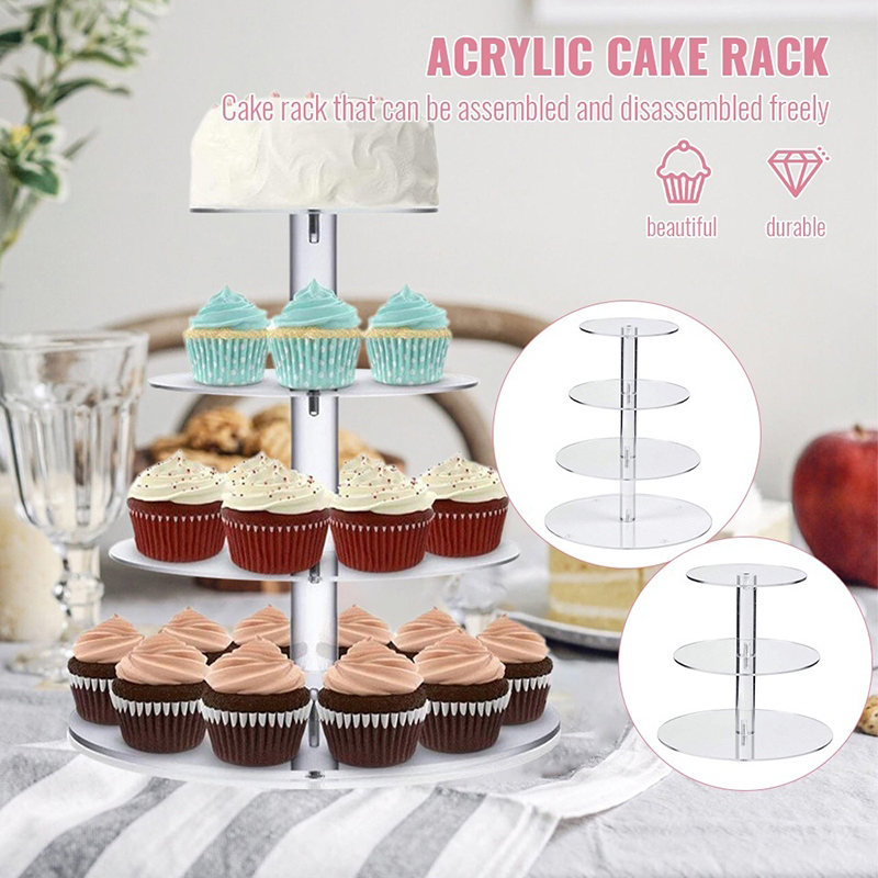 Cupcake Stand Tier - 1 шт. 3/4/5 ярусная акриловая круглая