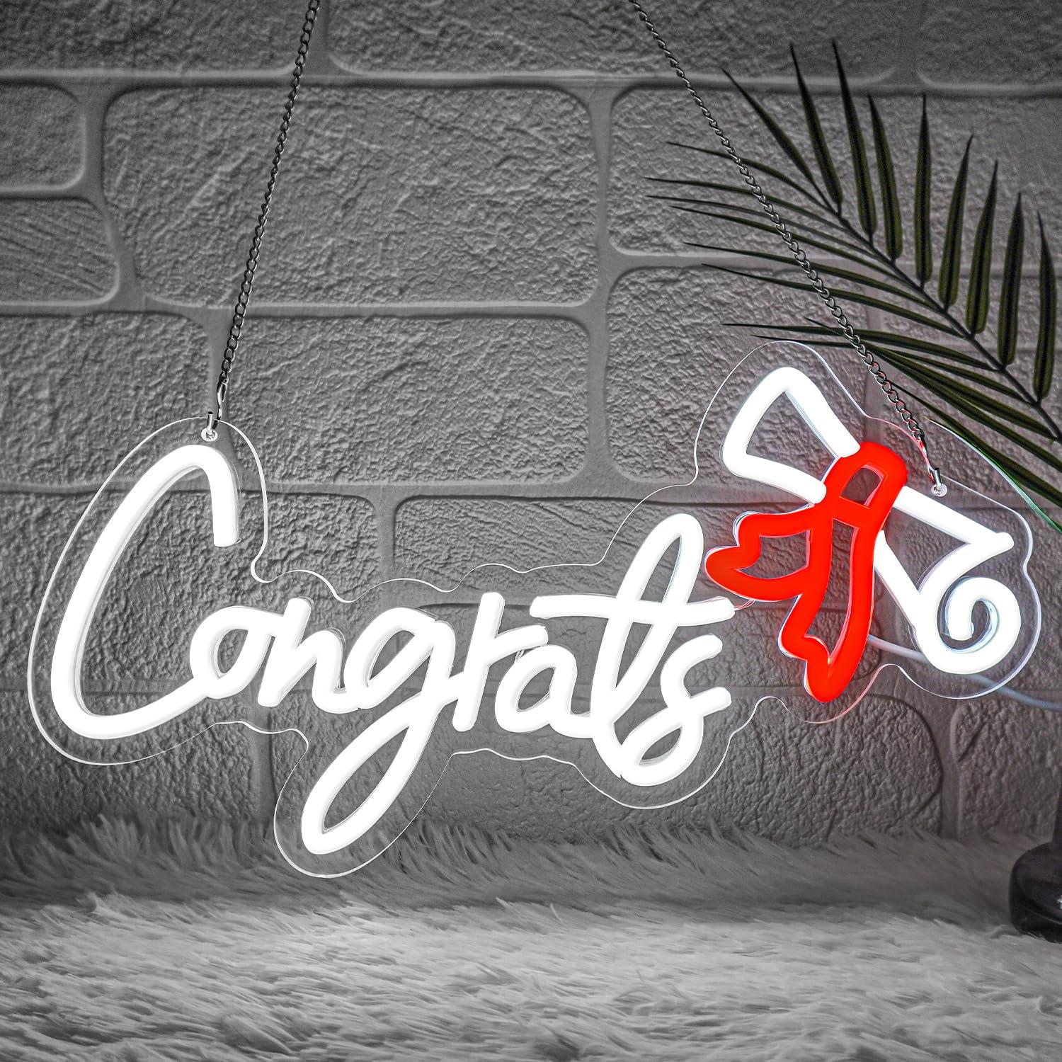 Neon Sign Party - Неоновая вывеска «Поздравляем с выпускным!» с