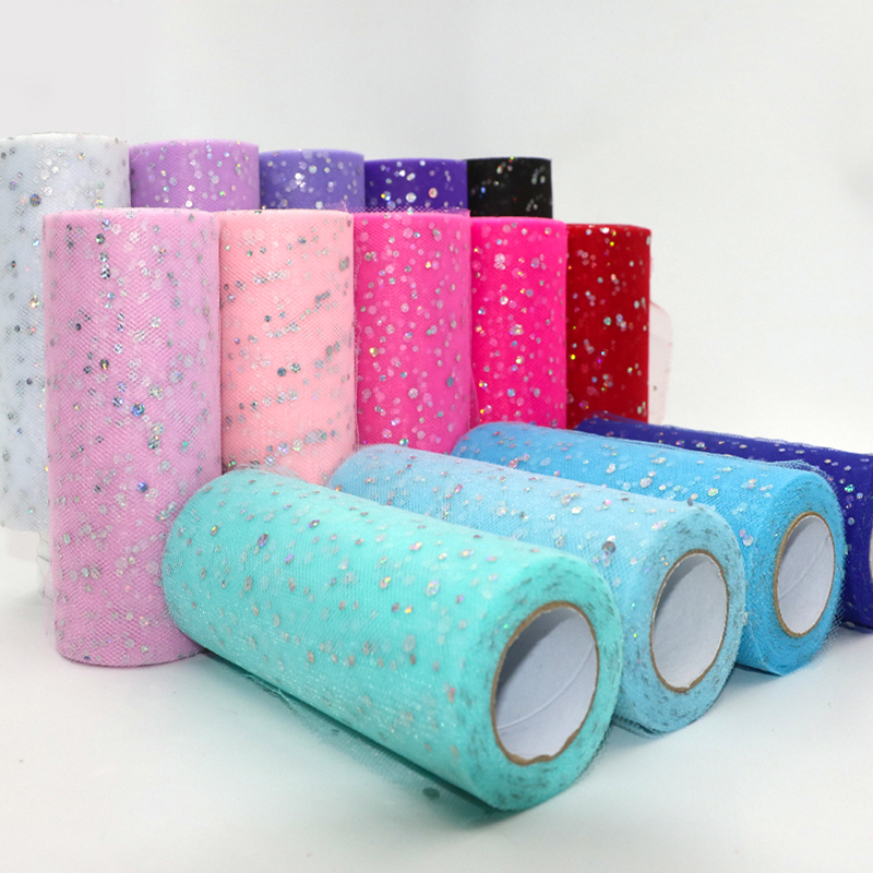 Glitter Tablecloth - Тюлевый рулон с блестками, 10 ярдов,