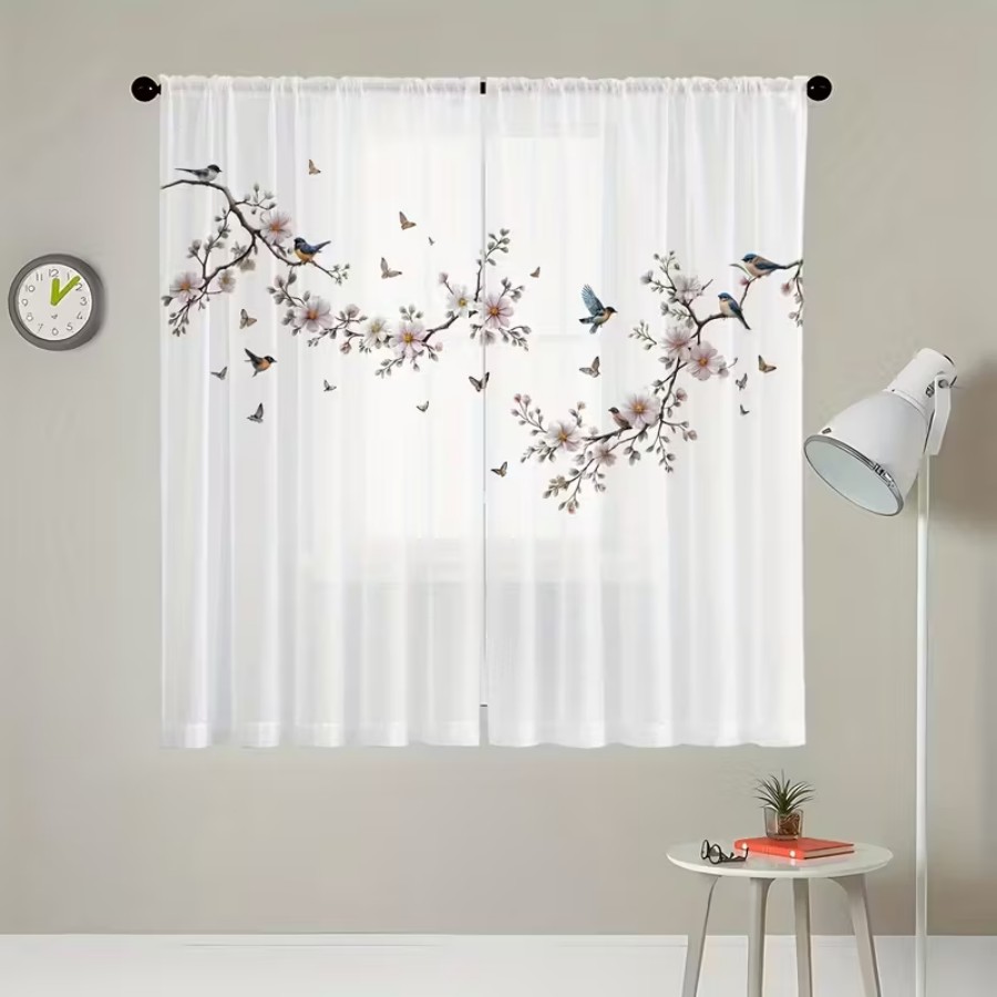 2 шт. Цифровые прозрачные штор – обзор и цена Flower Wall Panel
