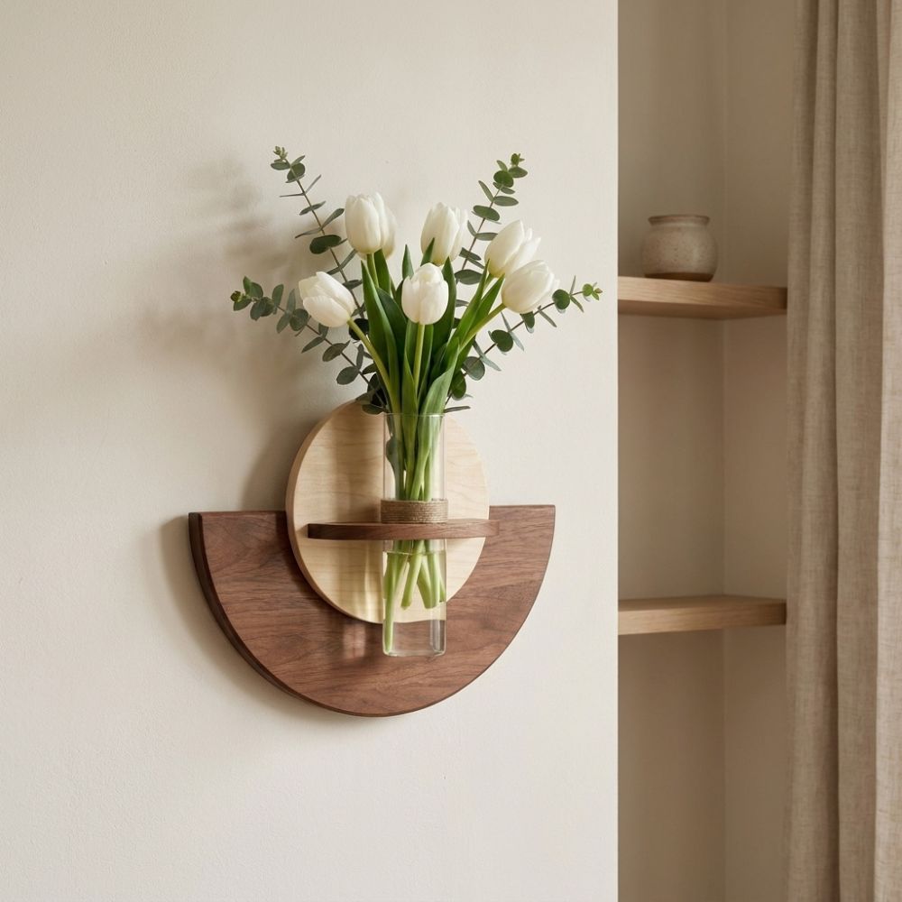 Овальная деревянная настенная  – обзор и цена Flower Wall Panel